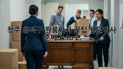 청주 흥덕구 원룸이사 꿀팁🍯 용달이사 준비 A to Z